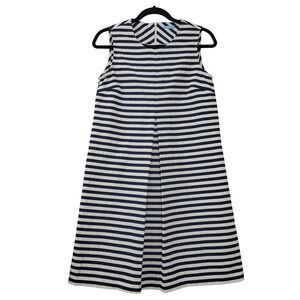 J. McLaughlin Tracy Striped Dress Sz XS Blue White‎ Seersucker Nautical Preppy
